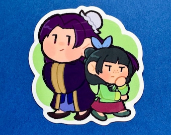 Jinshi and Maomao Apothecary Diaries Waterproof Vinyl Sticker