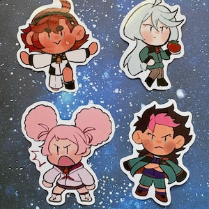 Mobile Suit Gundam Witch From Mercury Vinyl Stickers Suletta Mercury, Miorine Rembran, Guel Jeturk, Chuchu Panlunch
