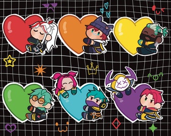 League of Legends HEARTSTEEL Holographic Die Cut Stickers - Yone, Sett, K'sante, Ezreal, Aphelios, Kayn