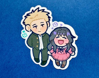 Waguri Kaoruko and Tsumugi Rintaro Waterproof Vinyl Sticker