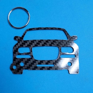 Cordão de chaveiro inspirado em fibra de carbono para Chrysler 300C SRT8 (2005-2010), vista frontal, sarja brilhante