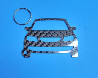 Carbon Fiber Mazda Protégé Keychain: Glossy Twill Car Lanyard