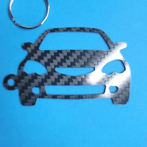 Carbon Fiber for Acura RSX (2002-2006) Inspired Keychain Lanyard front view Glossy Twill