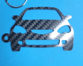 Carbon Fiber for Acura RSX (2002-2006) Inspired Keychain Lanyard front view Glossy Twill