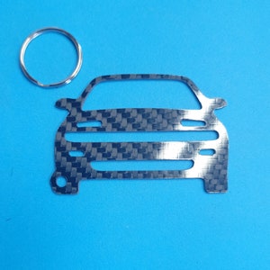 Carbon Fiber for Toyota Celica T180 (1989-1993) Gen 5 Inspired Keychain Lanyard  front view Glossy Twill