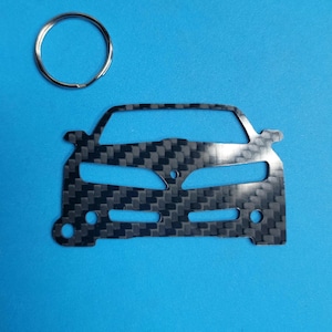Carbon Fiber for Pontiac Trans Am (2010-2013) based on Chevy Camaro Gen 5 Inspired Keychain Lanyard  front view Glossy Twill gift christmas