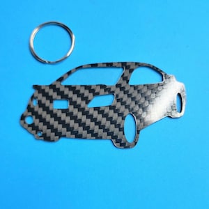 Carbon Fiber for Honda Civic Si (2006-2011) FG1 8th Gen coupe Inspired Keychain Lanyard 3D REAR view Glossy Twill