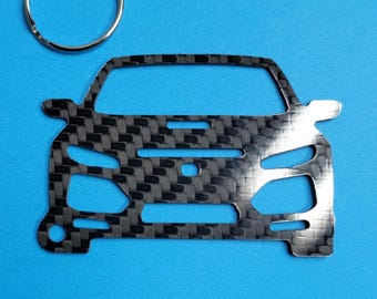 Llavero de fibra de carbono del Honda Civic Type R FK8: cordón de sarga brillante