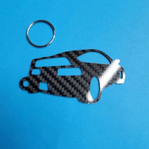 Carbon-Faser für BMW C6 (2019) inspiriert Schlüsselanhänger Lanyard Rückansicht Glänzender Twill
