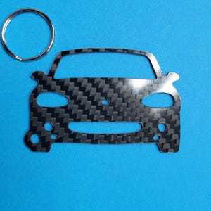 Carbon Fiber for Mazda Miata MX-5 NB (1998-2005)  Inspired Keychain Lanyard  front view Glossy Twill