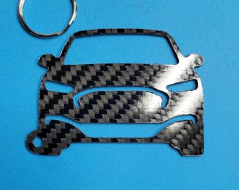 Portachiavi Mustang Mach-E GT in fibra di carbonio: cordino in twill lucido