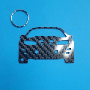 Carbon Fiber for Pontiac Firebird Trans Am WS6 (1998-2002) Inspired Keychain Lanyard  front view Glossy Twill gift christmas