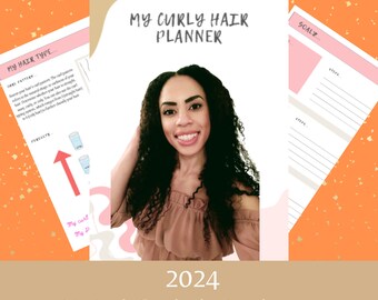 2024 Digital/Printable curly hair planner/ calendar