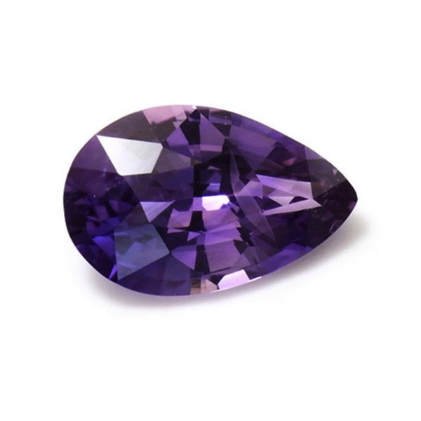 Natural Purple Sapphire, 1.20 Carat, Heated, Pear Shape, Loose Gemstone,Faceted Gemstone, For Jewelry Making