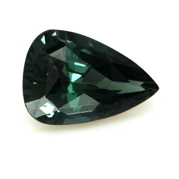 Teal Sapphire, 0.98 Carat, Heated, Pear Shape, Loose Gemstone, Green Gemstone, Blue Green Sapphire, Faceted Stone for Jewellery Making