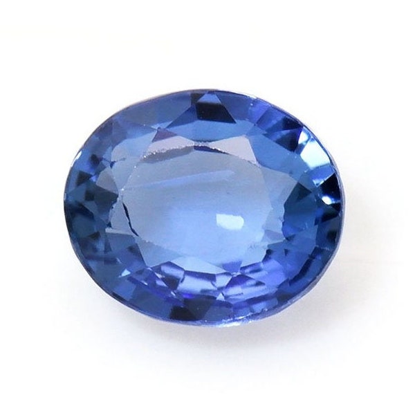 Natural Blue Sapphire, 0.58 Carat, Heated, Oval Shape, loose Gemstone, Faceted Gemstone, September Birthstone, For Jewelry Making