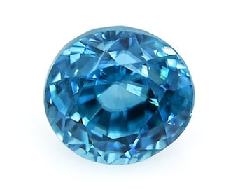 Blue Zircon, 1.72 Carat, Oval Shape, Eye Clean, Faceted Loose Gemstone, December Birthstone