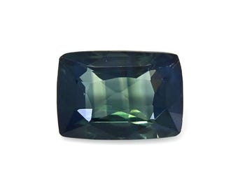 Natural Teal Sapphire, 0.86 Carat, Unheated, Cushion Shape, Faceted Gemstone