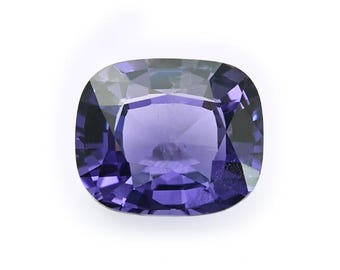 Natural Purple Sapphire, 1.67 Carat, Heated, Cushion Shape, Faceted Gemstone