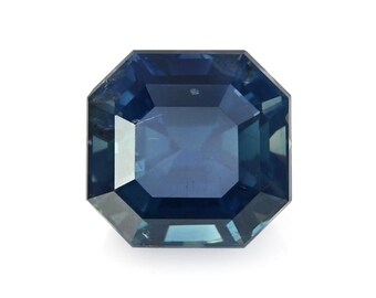 Natural Teal Sapphire, 2.26 Carat, Unheated, Emerald Cut, Faceted Gemstone