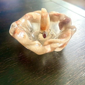 Seashell Resin Ring Dish | Coastal Jewelry Holder, Beach Decor