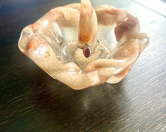 Seashell Resin Ring Dish | Coastal Jewelry Holder, Beach Decor