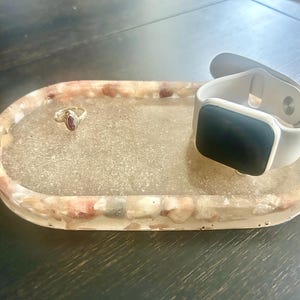 Resin Seashell Jewelry Dish | Coastal Trinket Tray, Handmade Ring Holder