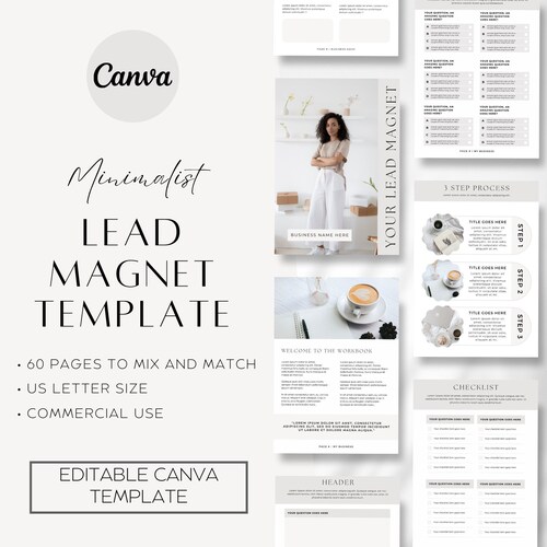 Ebook Template Canva Coaching Workbook Template Lead Magnet - Etsy