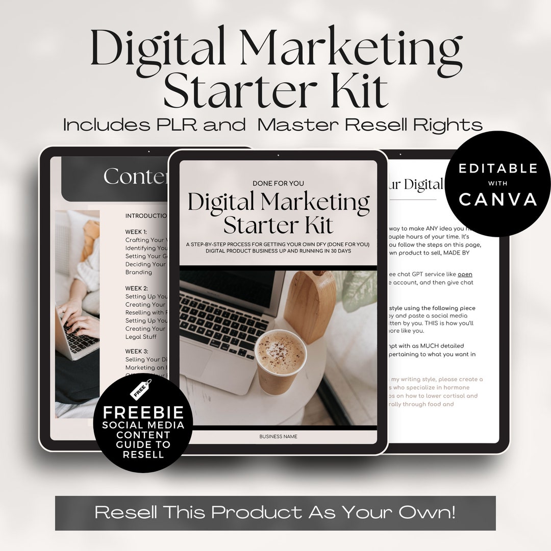 Digital Marketing Starter Kit With Master Resell Rights MRR and Private