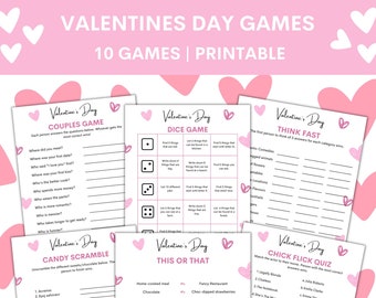 Valentine's Day Printable Games | Games for Couples Bundle | Date Night Games | Valentines Day | Gift | Printable Valentines