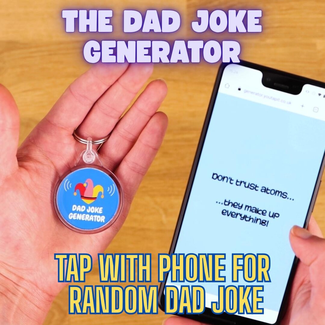 Random Dad Joke Generator Smart Keyring - NFC Gadget Unique Tap With ...