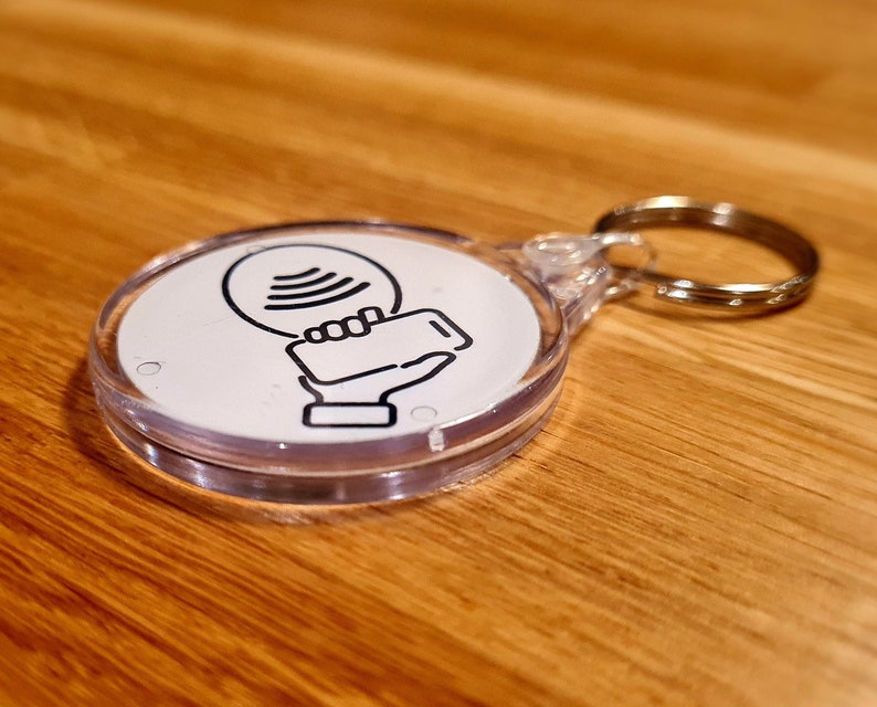 Random Dad Joke Generator Smart Keyring NFC Gadget Unique Tap With Phone Funny Father's Day Gift Mobile Activated Technology Keychain image 3