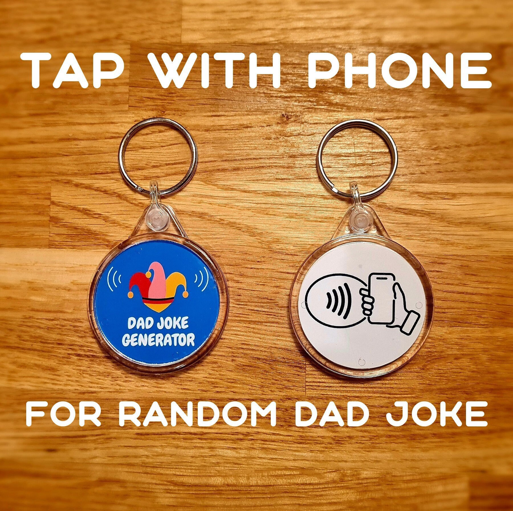 Random Dad Joke Generator Smart Keyring - NFC Gadget Unique
