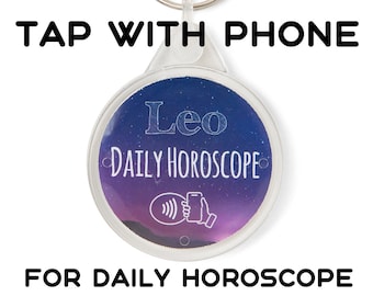 Oroscopo quotidiano interattivo Portachiavi intelligente Gadget Segno zodiacale Regalo - Regalo astrologia - Regali segno zodiacale - Regalo di compleanno per gli amanti dell'astrologia