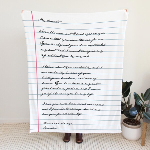 Love Letter Blanket Etsy