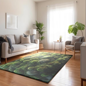 Irregular Moss Carpet Nordic Green Lichen Carpet Abstract Art Floor Mat  Fluffy Bedside Area Rug Bedroom Living Room Floor Mat