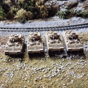 4 Pack N Scale 1:160 M2 Bradley IFV 3D - US Army Desert Camo