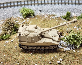 N Scale 1:160 M109 Howitzer 3D Printed and Hand Painted- US Army Desert Camo