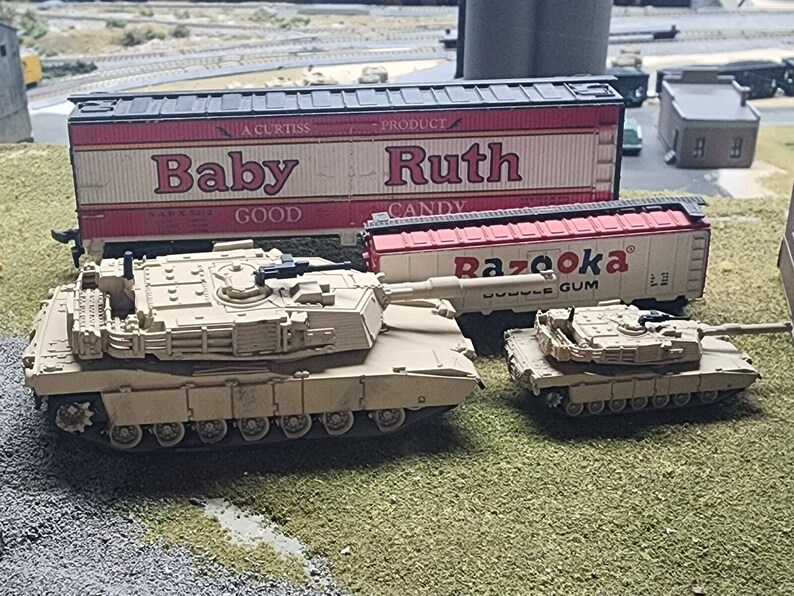 HO Scale 187 M1 Abrams 3D Printed and Hand Painted US Army Desert Camo