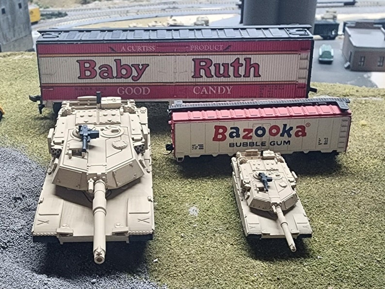 HO Scale 187 M1 Abrams 3D Printed and Hand Painted US Army Desert Camo