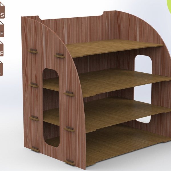 Organizador de archivos de corte digital para CNC, archivo DXF para organizador de madera, archivo de corte láser para organizador, archivo SVG para organizador, proyectos de hágalo usted mismo