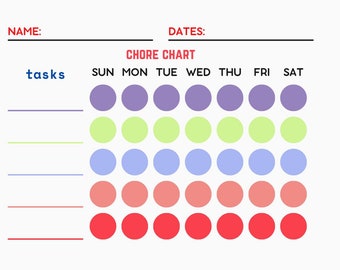 Kids Chore Chart: Printable Responsibility Tracker (PDF)