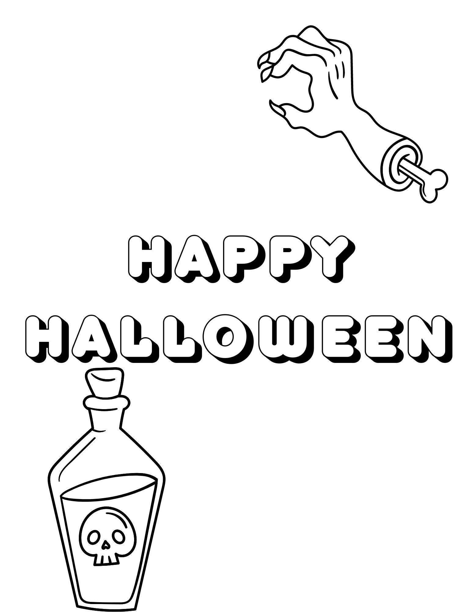 60+ FREE Halloween Coloring Pages for Adults & Kids - Happiness is