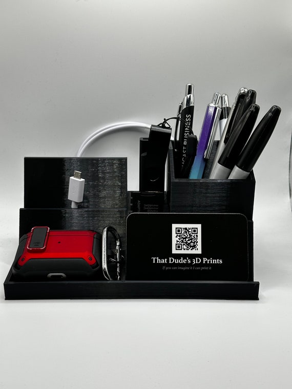 Desk Organizer With Phone Stand - 3D Printed - Etsy