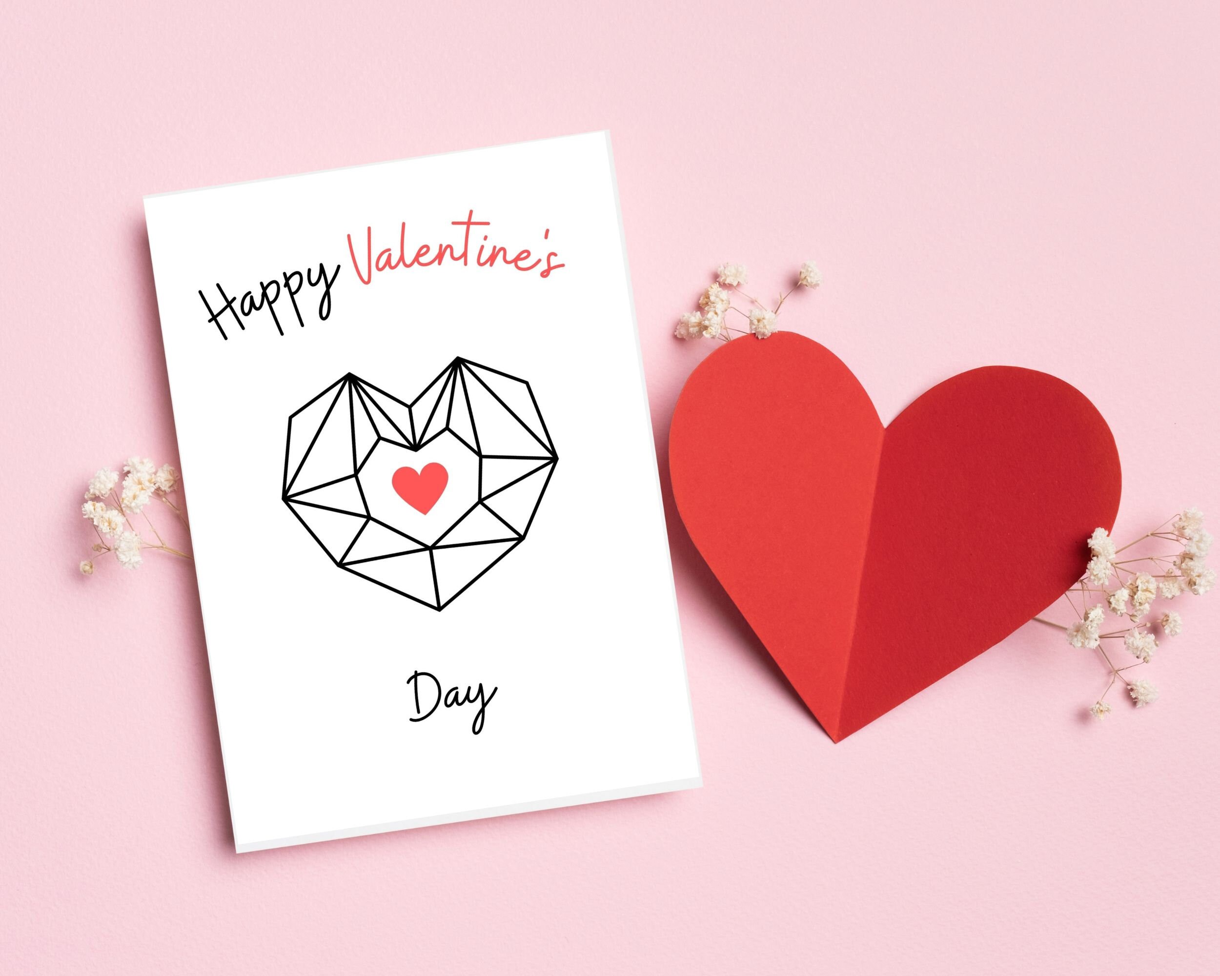 Unique Printable Valentine s Day Cards With Geometric Hearts 10 Cards To Show Your Love Unique Printable Valentine s Day Cards With Geometric Hearts 10 Cards To Show Your Love