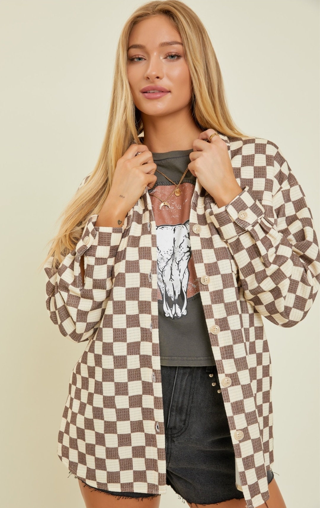 Chequered jacket womens Clearance