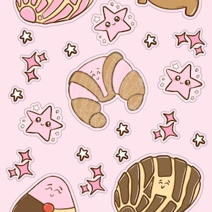 Pan Dulce Sticker Sheet Decor, Concha Pan Dulce Stickers