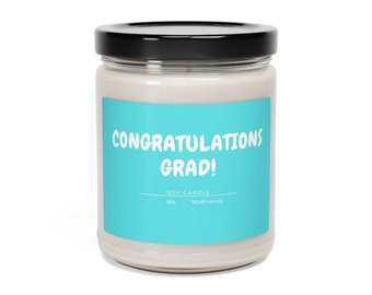 Congratulations Grad Scented Soy Candle, 9oz,  Graduate Student Gift Candle