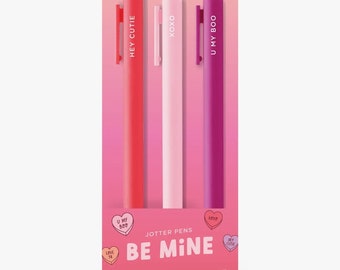 Valentine Gel Pens, Valentine Set of 3 Gel Pens, Stationery Valentine Gift sets