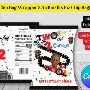 Personalizable Photo 2 Fast 2 Curious Chip Bag